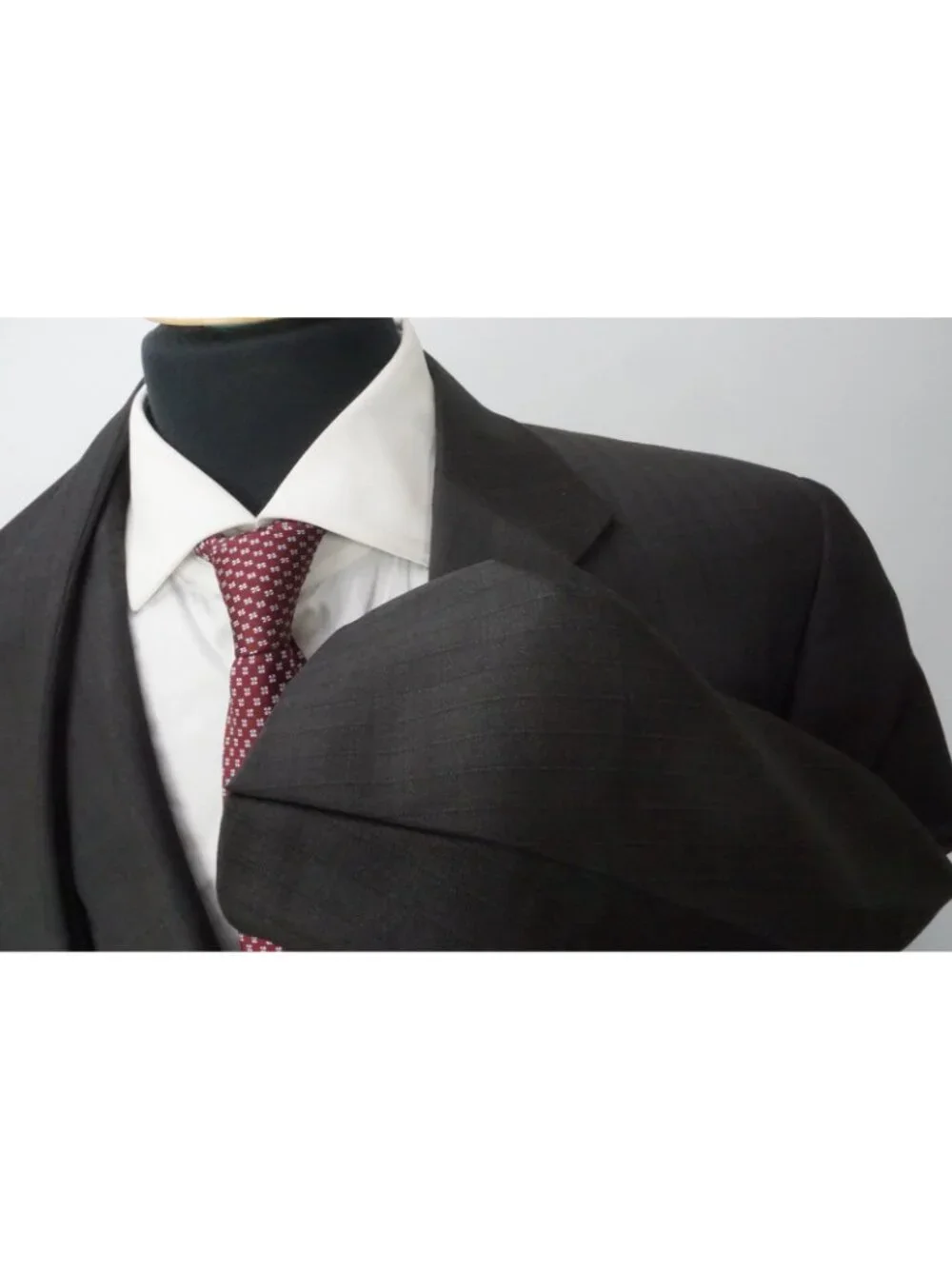 Burberry London Brown Black Striped Wool 2 Pc Suit Jacket Pants Sz 44R BRAND NEW